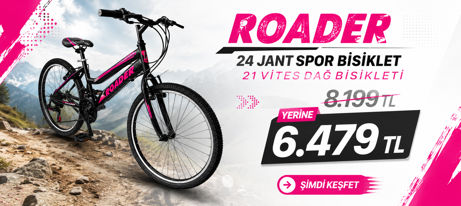 Roader 24 Jant Spor Bisiklet 21 Vites Dağ Bisikleti